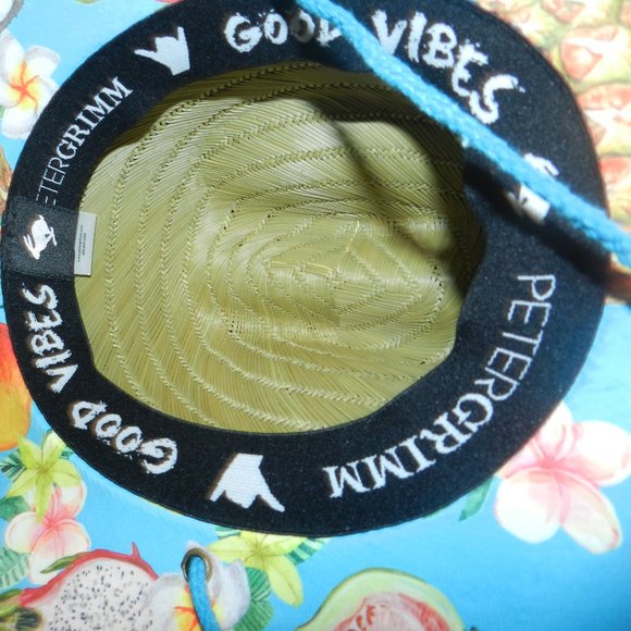 Peter Grimm Fruta  hand woven Herringbone Weave Beach hat UPF 50+NWT 🆕📦⌚🏃💨🚚 - Picture 9 of 16